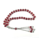 Red Crystal 33 Prayer Beads Islamic Muslim Tasbih Allah Mohammed Men&Women
