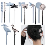 Red-crowned Crane Style Hairpin Resin Mold