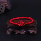 Red Knots Lucky Bracelet Tibetan Buddhism Knitted Adjustable Bracelet