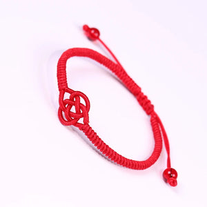 Red Knots Lucky Bracelet Tibetan Buddhism Knitted Adjustable Bracelet