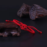 Red Knots Lucky Bracelet Tibetan Buddhism Knitted Adjustable Bracelet