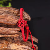 Red Knots Lucky Bracelet Tibetan Buddhism Knitted Adjustable Bracelet