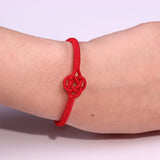 Red Knots Lucky Bracelet Tibetan Buddhism Knitted Adjustable Bracelet