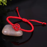 Red Knots Lucky Bracelet Tibetan Buddhism Knitted Adjustable Bracelet