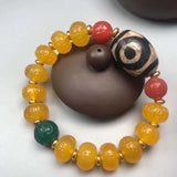 Agate Ruyi Huilong Beads Hand String Chalcedony Bracelet