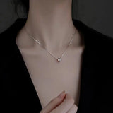 Reeti 925 Silver Zircon Necklace Fine Jewelry