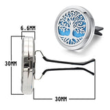 Car Air Freshener Diffuser Clip Stainless Steel Locket