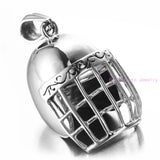 Silver Fencing Mask Knight Pendant Necklace