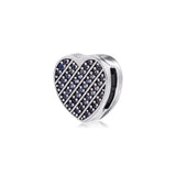 Sterling Silver Heart Clip Beads for Jewelry Making DIY Charms