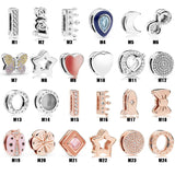 925 Sterling Silver Heart Charm Beads for Reflexions Bracelet