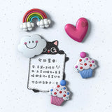 Silicone Mold for Refrigerator Sticker - Rainbow Cloud Heart Ice Cream