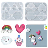 Silicone Mold for Refrigerator Sticker - Rainbow Cloud Heart Ice Cream