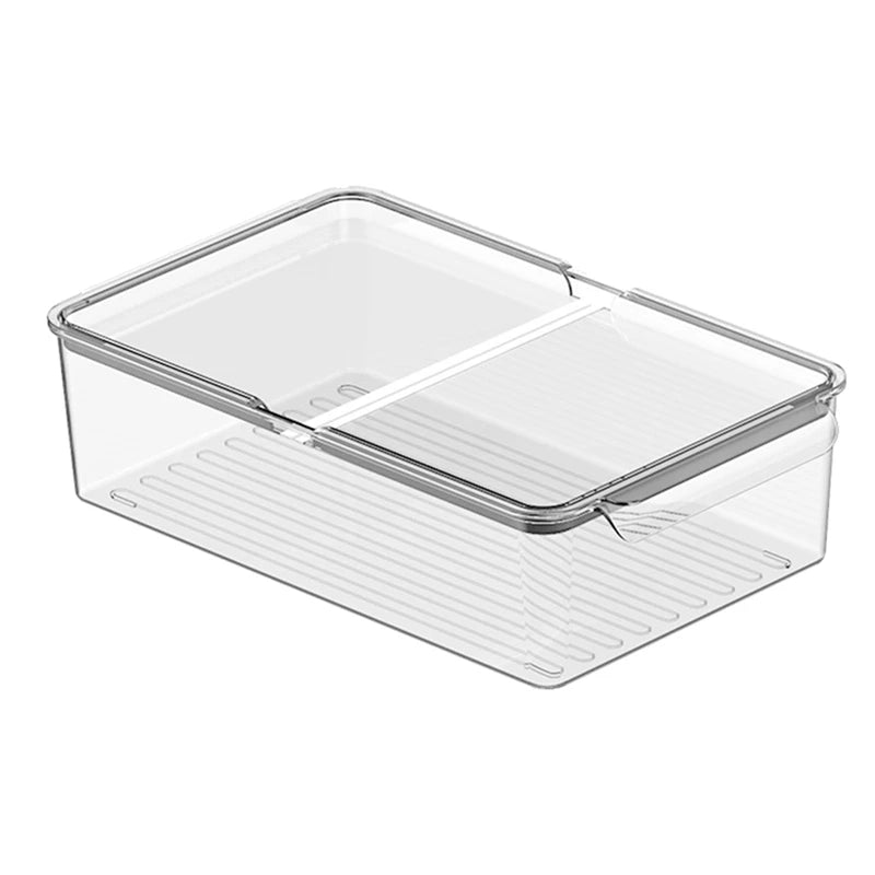 Clear Refrigerator Storage Box Kitchen Cabinet Drawer Fruit Container