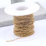 Reidgaller 10m 1.5x2mm Stainless Steel Plated DIY Metal Chains Necklace Making