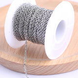 Stainless Steel Round Link Chains for Necklace Jewelry Making DIY