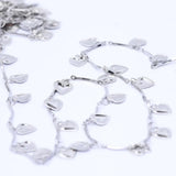 Reidgaller 2m Stainless Steel Heart Charm Rosary Chains for Necklace DIY