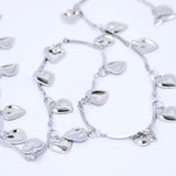 Reidgaller 2m Stainless Steel Heart Charm Rosary Chains for Necklace DIY