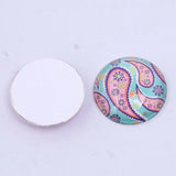Reidgaller Mixed Paisley Flower Glass Cabochons 25mm 20mm 12mm