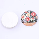 Mixed Floral Pattern Glass Cabochons 12mm-30mm DIY Jewelry Making