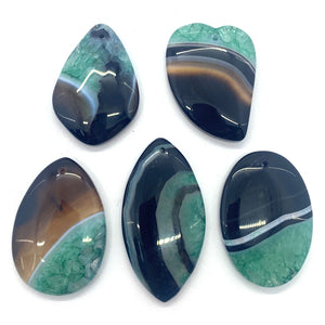 Reiki Amulet Pendant 5 Pcs/Set Agate Charm Necklace DIY Jewelry Earring Necklace