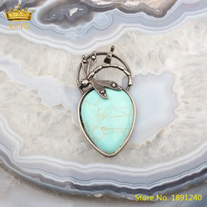 Reiki Gemstones Heart Pendant Findings, Amethysts Roses Quartz Beads Charms