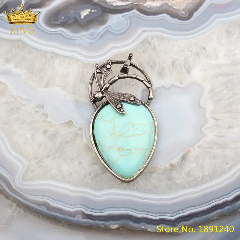 Reiki Gemstones Heart Pendant Findings, Amethysts Roses Quartz Beads Charms