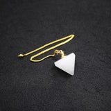 Aventurine Purple Crystal Quartz Reiki Cone Pendant