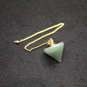 Aventurine Purple Crystal Quartz Reiki Cone Pendant