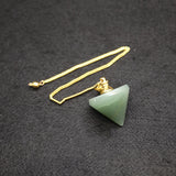 Aventurine Purple Crystal Quartz Reiki Cone Pendant