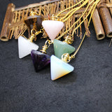 Aventurine Purple Crystal Quartz Reiki Cone Pendant