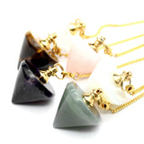 Aventurine Purple Crystal Quartz Reiki Cone Pendant