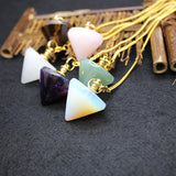 Aventurine Purple Crystal Quartz Reiki Cone Pendant