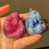 Reiki Healing Quartz Pink Crystal Stone Pendant Agates Pendulum