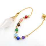 Reiki Healing Chakra Pendulum Natural Amethysts Pink Crystal Agates