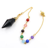 Reiki Healing Chakra Pendulum Natural Amethysts Pink Crystal Agates