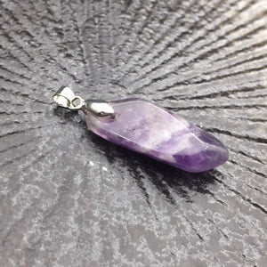 Reiki Healing Amethysts Pendants Purple Quartz Raw Crystal Nuggets