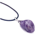 Reiki Healing Amethysts Pendants Purple Quartz Raw Crystal Nuggets