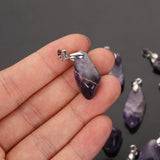 Reiki Healing Amethysts Pendants Purple Quartz Raw Crystal Nuggets