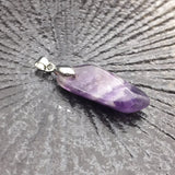 Reiki Healing Amethysts Pendants Purple Quartz Raw Crystal Nuggets