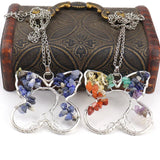 Reiki Healing Gravel Crystal Tree Of Life Necklace