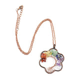 Reiki Healing Fortune Tree Necklace Crystal Flower Choker
