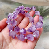 Reiki Healing Purple Crystal Quartz Amethyst Bracelet