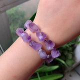 Reiki Healing Purple Crystal Quartz Amethyst Bracelet
