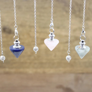 Reiki Healing Lapis Labradorite Cone Pendulum for Dowsing