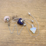 Reiki Healing Lapis Labradorite Cone Pendulum for Dowsing