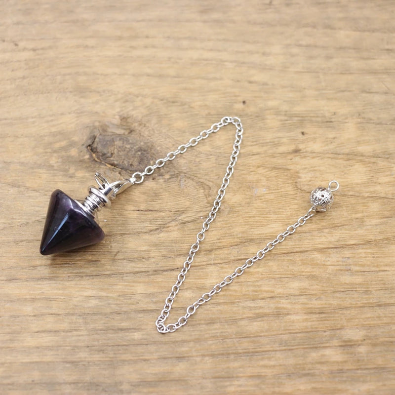 Reiki Healing Lapis Labradorite Cone Pendulum for Dowsing