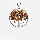 Reiki Healing Crystal Tree Of Life Necklace