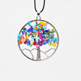 Reiki Healing Crystal Tree Of Life Necklace