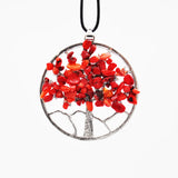 Reiki Healing Crystal Tree Of Life Necklace
