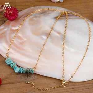 Reiki Healing Crystal Necklace Irregular Chips Citrines Roses Quartz Amazonite A
